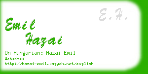 emil hazai business card